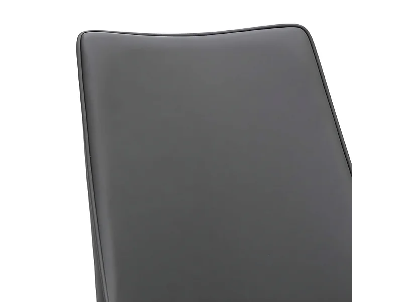 Set di 4 sedie imbottite in similpelle grigio scuro "Dalia" da pranzo moderne cm 46x46 91h