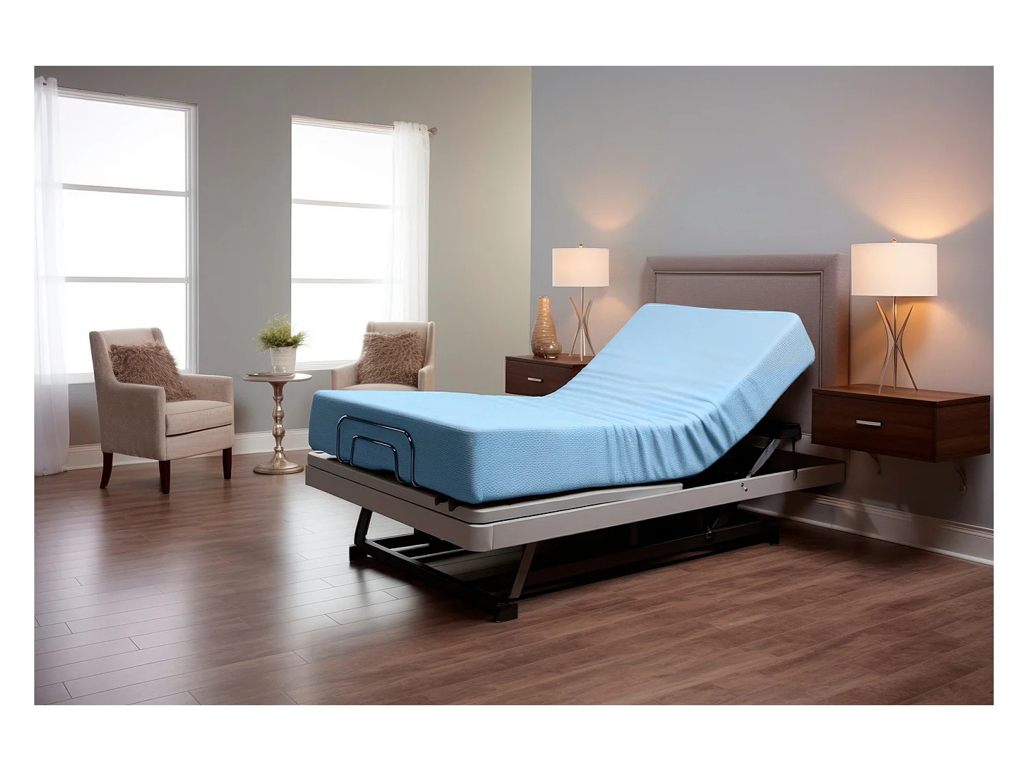 Colchon MEDICAL 90X190 GERIÁTRICO - Altura 20 CM - Para camas articuladas - Espuma terapéutica - Desenfundable e impermeable -