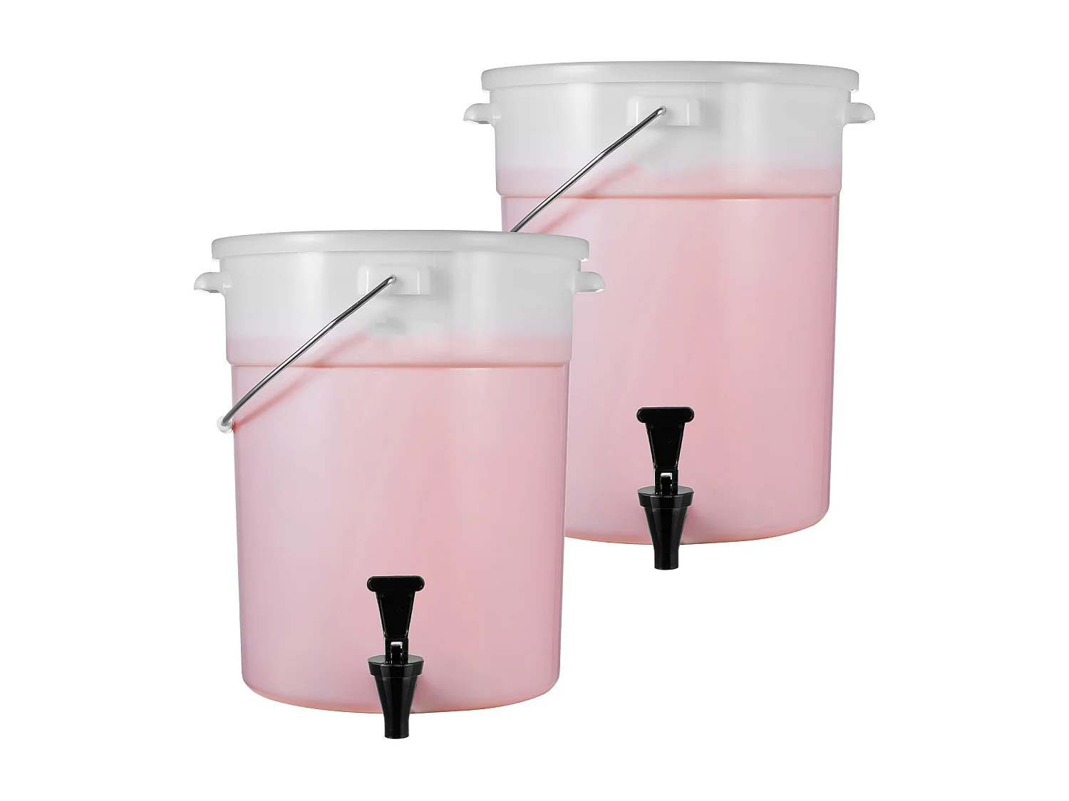 Drankdispenser SucceBuy Drankdispenser van 19 L, 2-Pack, Plastic, met Kraantje en Deksel, voor Feesten, Sap, Thee, Water, Restaurants en Hotels.