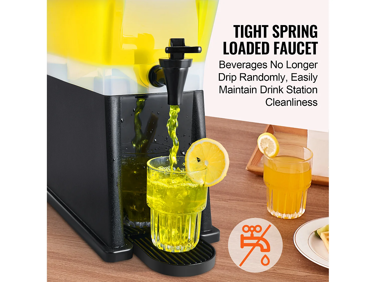 Distributeur de Boisson SucceBuy Distributeur de Boissons 11 L pour Fêtes, Plastique, sur Pied