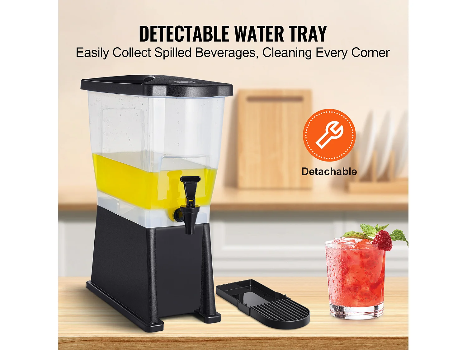 Distributeur de Boisson SucceBuy Distributeur de Boissons 11 L pour Fêtes, Plastique, sur Pied