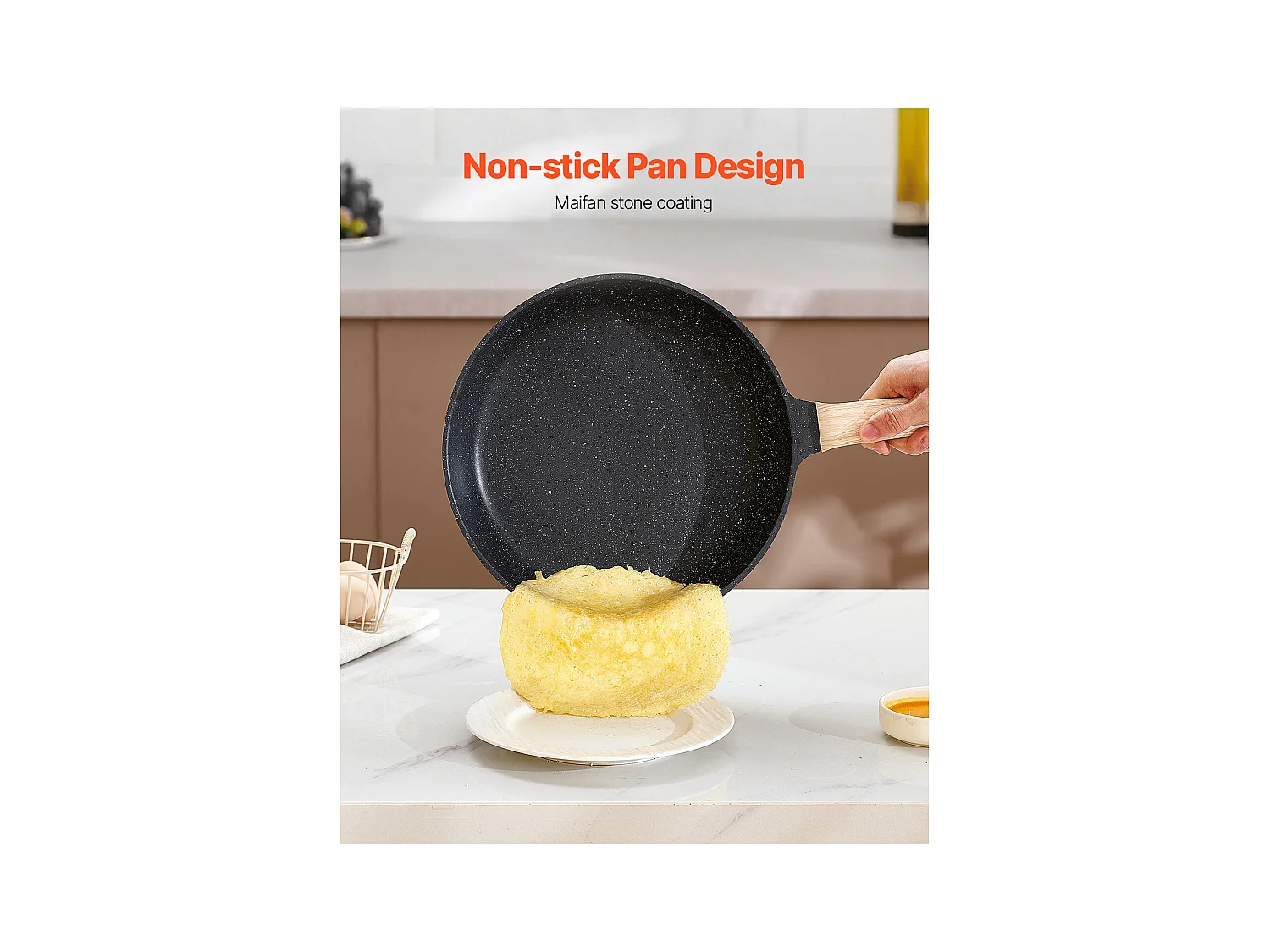 Batterie de Cuisine SucceBuy Batterie de Cuisine Antiadhésive en Granit 17 Pièces - Noir