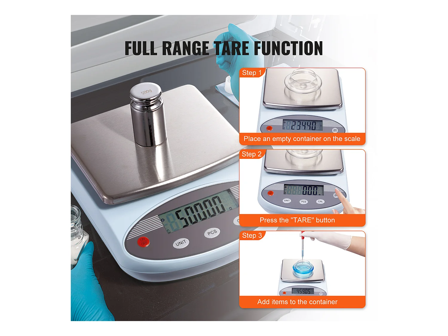 Balance de Laboratoire Analytique SucceBuy, 3000 g x 0,01 g, 13 Unités, Électronique