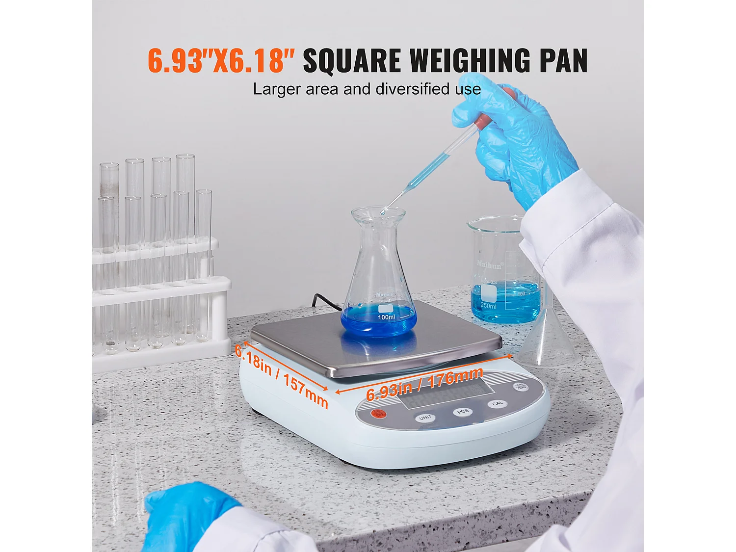 Analytische Laboratoriumweegschaal SucceBuy, 3000 g x 0,01 g, 13 Eenheden, Elektronisch