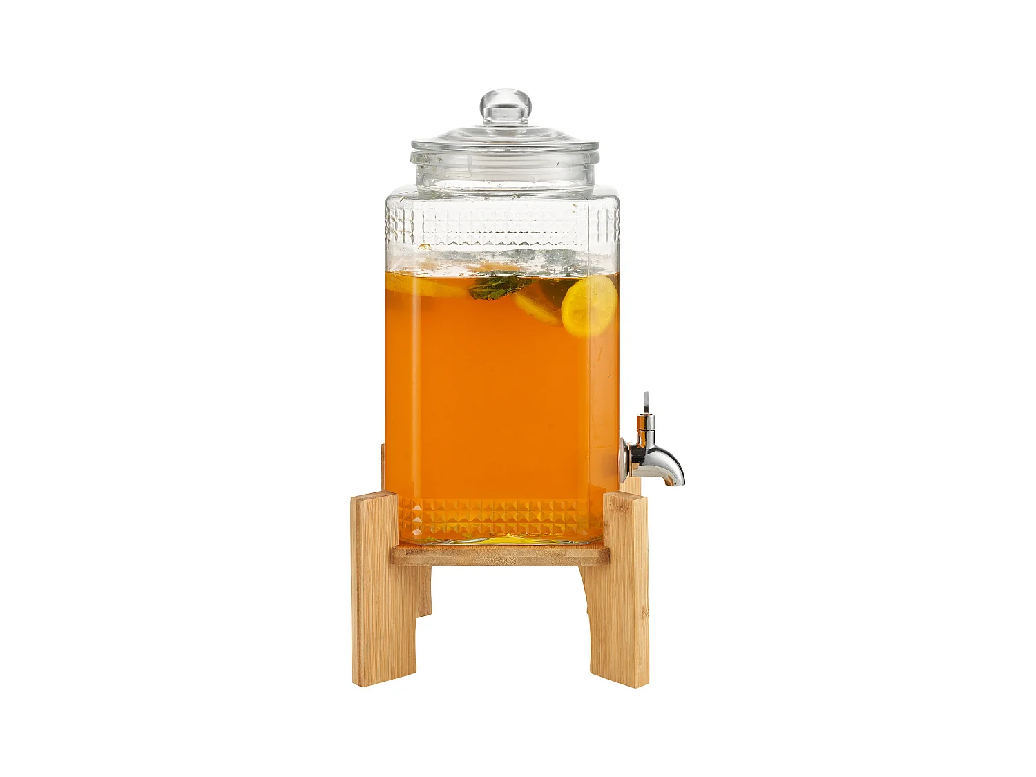 Distributeur de Boisson SucceBuy Distributeur de Boissons 5.5 L pour les Fêtes, en Verre avec Support