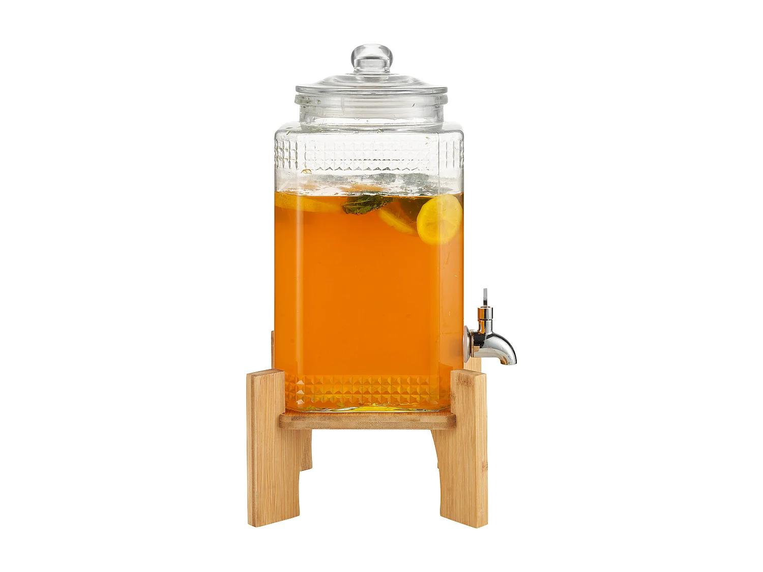 Distributeur de Boisson SucceBuy Distributeur de Boissons 5.5 L pour les Fêtes, en Verre avec Support