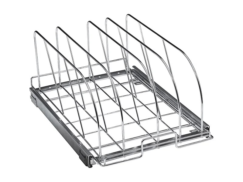 Supporto per Riordino SucceBuy per Pentole e Padelle, Supporto per Coperchietti Estensibile Regolabile, Sotto l'Armadio