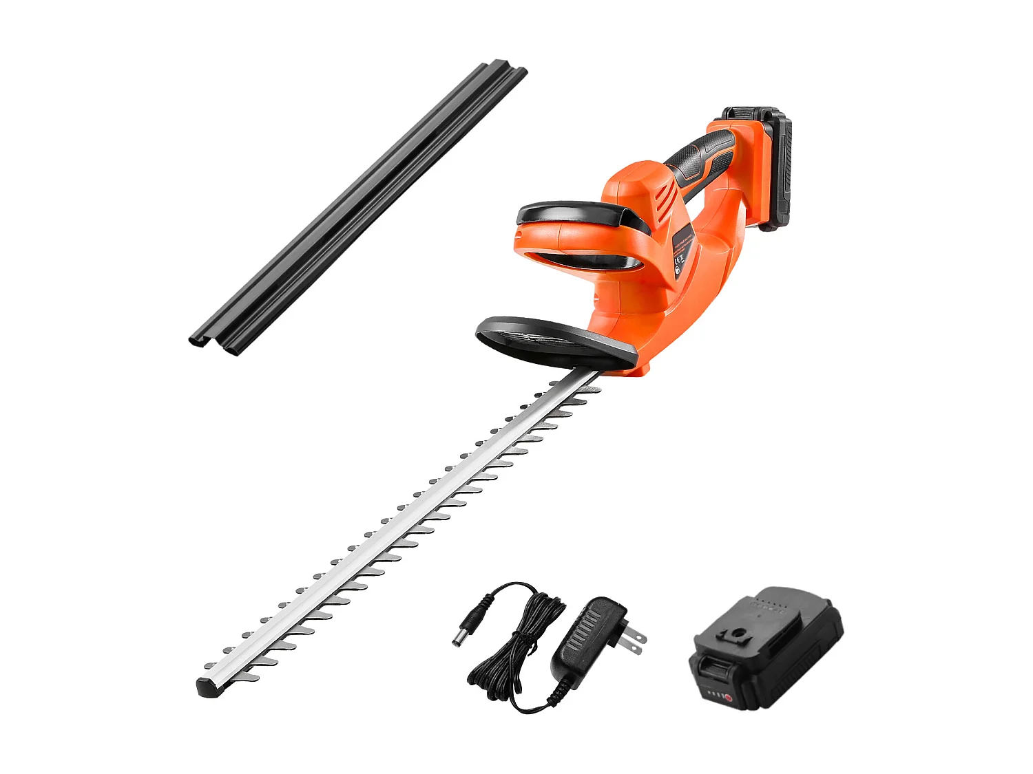 Elektrische Heggenschaar SucceBuy Draadloze Heggenschaar met 51 cm Dubbele Messen voor Nauwkeurig Snoeien