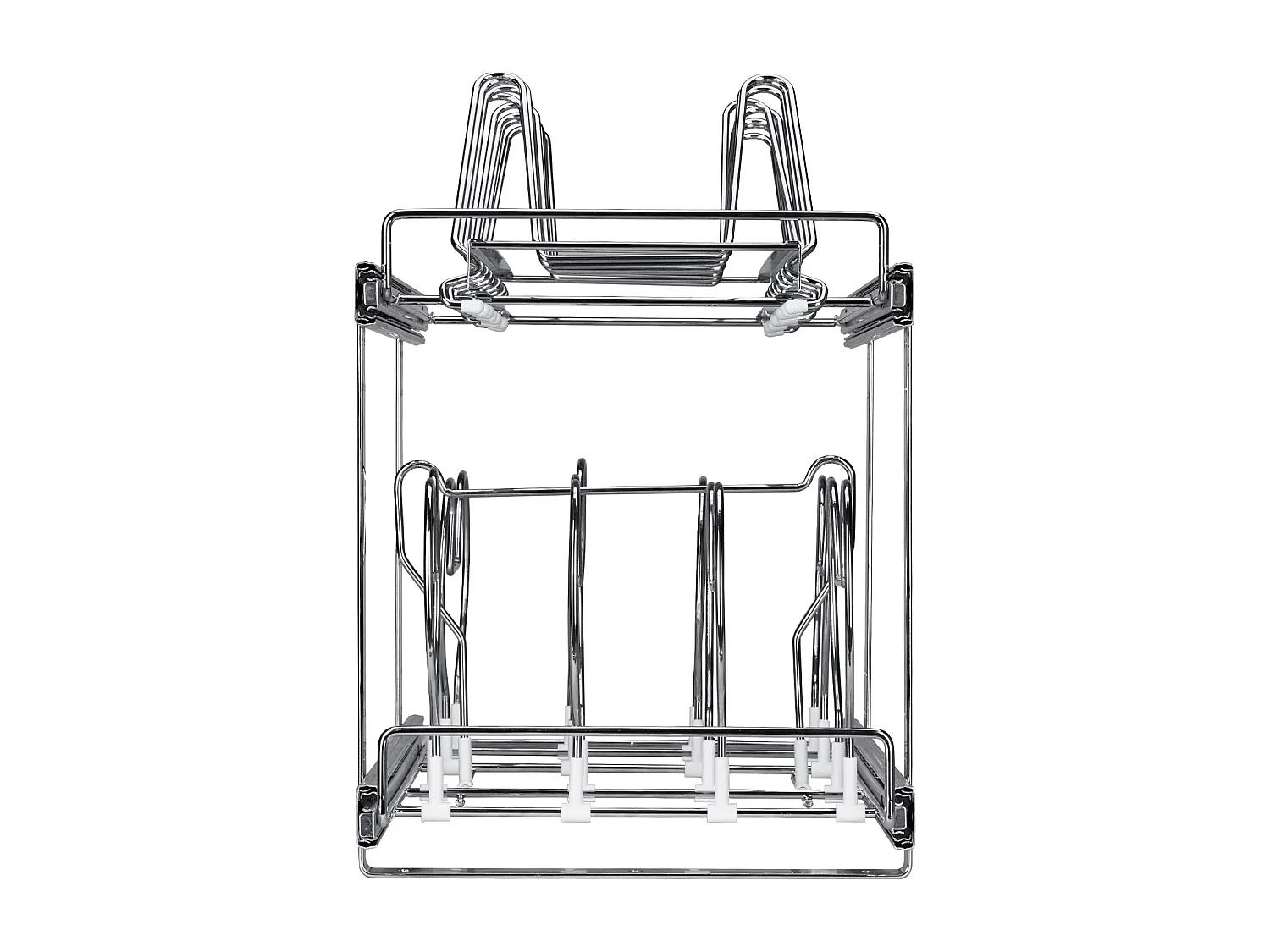 Support de Rangement SucceBuy pour Casseroles et Poêles, Support de Couvercle Extensible à 2 Niveaux Aous l'Armoire, 30 cm de Largeur
