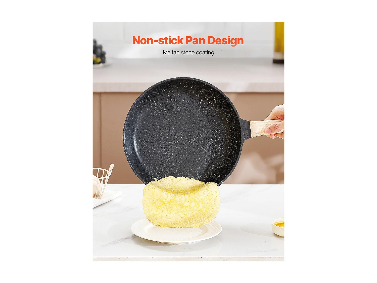 Utensílios de Cozinha SucceBuy Trem de Cozinha Antiaderentes em Granito com 19 Peças - Preto