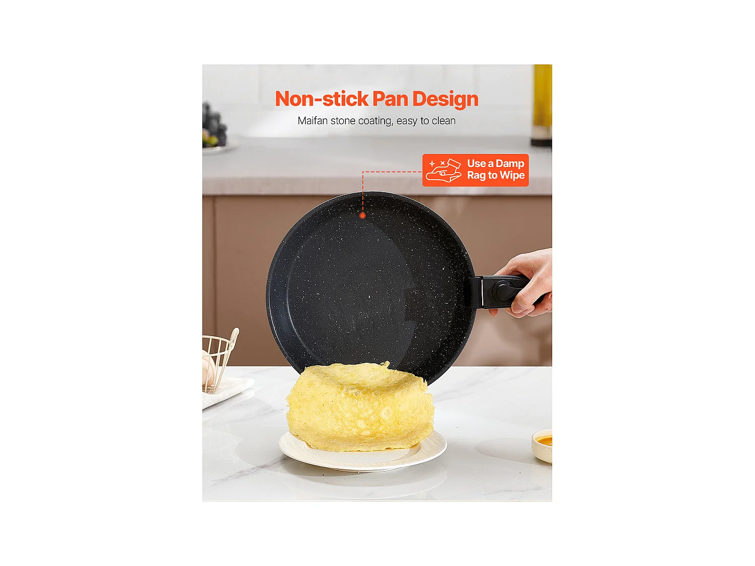 Batterie de Cuisine SucceBuy Batterie de Cuisine Antiadhésive en Granit, 17 Pièces-Noir