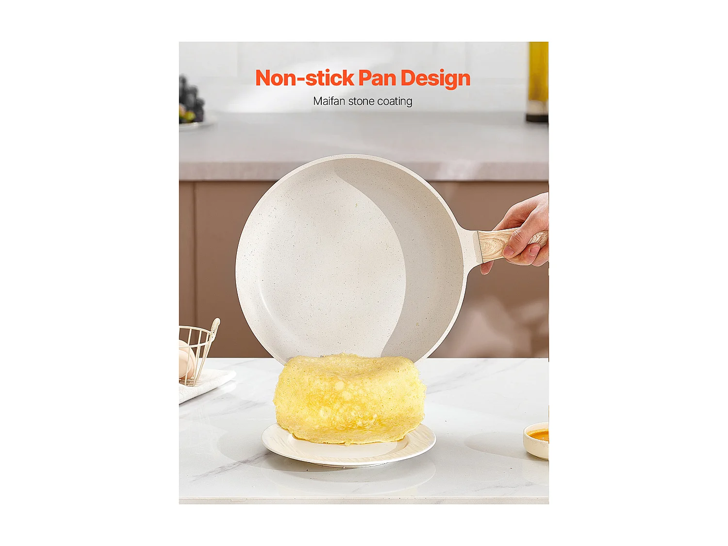 Pentole SucceBuy Set di Pentole Antiaderenti in Granito da 19 Pezzi per Cucina, Bianco