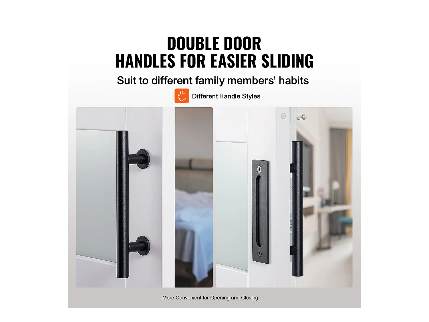 Kit de Puerta de Granero SucceBuy, 106 x 213 cm, Puerta Deslizante de Madera y Vidrio, Vidrio Mate, Pino