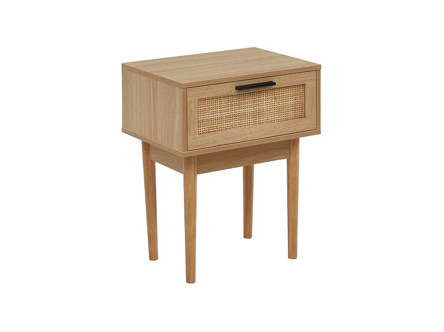 Table de chevet cannage rotin 1 tiroir ZIRCON