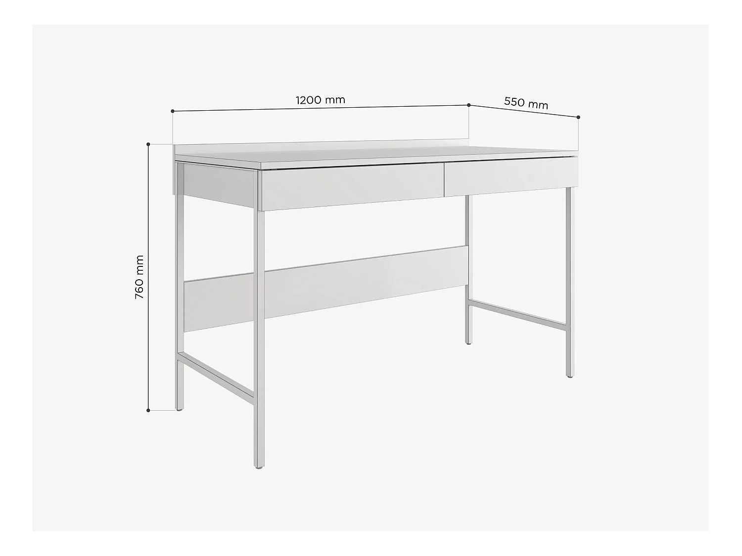 Scrivania PORTO 90/120 x 55 – Stile loft moderno con cassetto – Gambe in metallo – Rovere Artisan, Cashmere o Antracite – Design minimalista senza maniglie