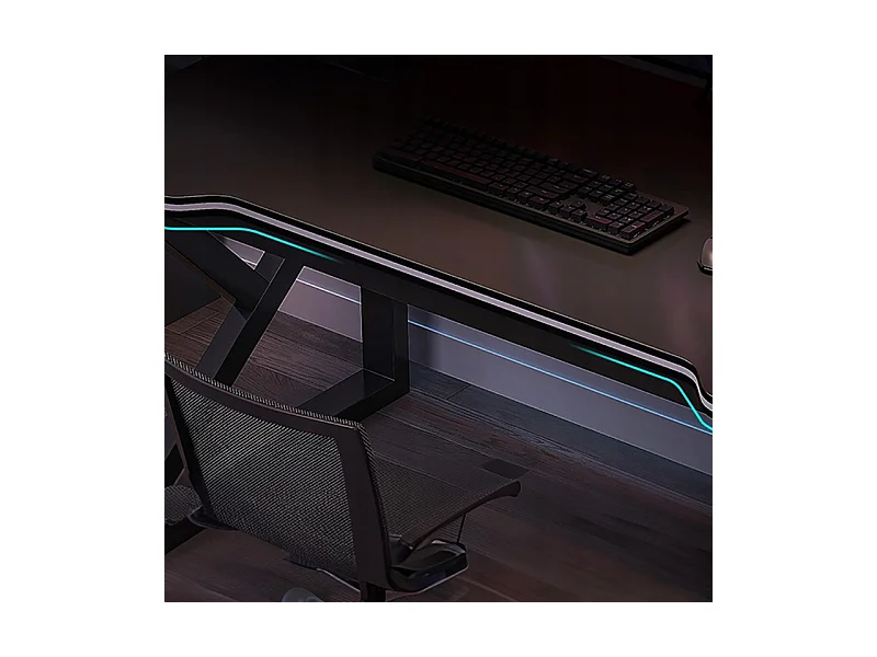 Biurko gaminowe stół gamingowy dla gracza nowoczesne komputerowe czarne