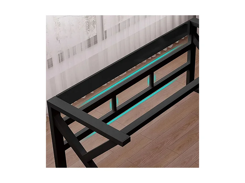 Biurko gaminowe stół gamingowy dla gracza nowoczesne komputerowe czarne