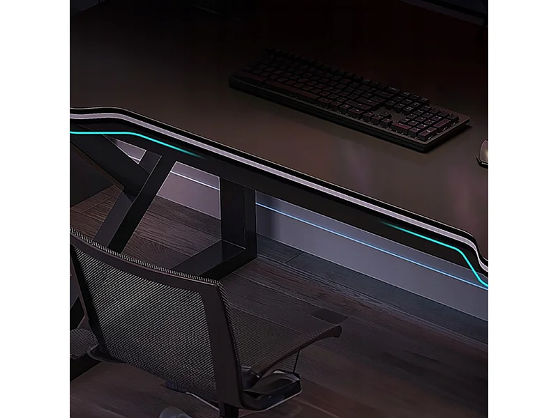 GAMING-SCHREIBTISCH GAMING-TISCH FÜR COMPUTERSPIELER SCHWARZ GROSS LOFT