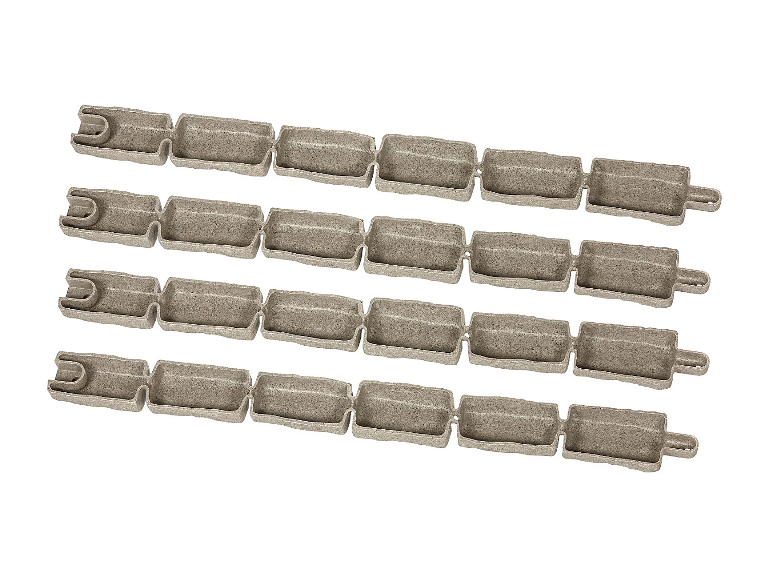 Bordures à Planter SucceBuy Bordure de Jardin en Pierre Artificielle, 1180 x 95 x 57 mm, Bordure de Pelouse Réaliste, Design Modulaire, Taille Brique