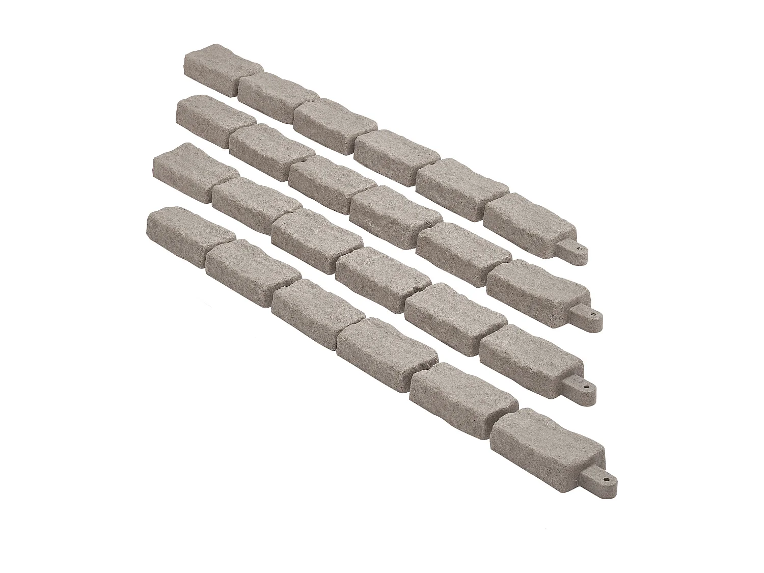 Bordures à Planter SucceBuy Bordure de Jardin en Pierre Artificielle, 1180 x 95 x 57 mm, Bordure de Pelouse Réaliste, Design Modulaire, Taille Brique