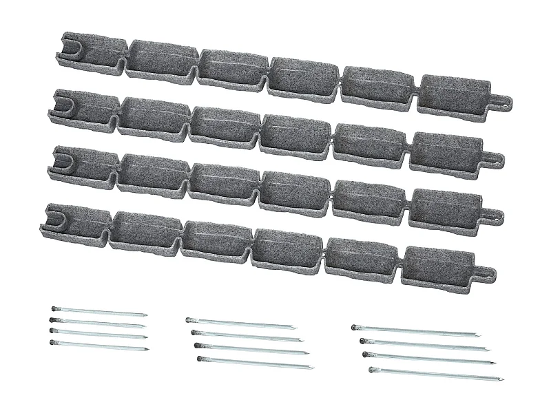 Granice do Sadzenia SucceBuy Stone Imitation Garden Edging 1180 x 95 x 57 mm Szary