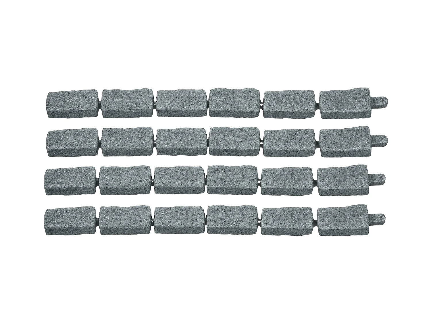 Bordures à Planter SucceBuy Bordure de Jardin Imitation Pierre 1180 x 95 x 57 mm Gris