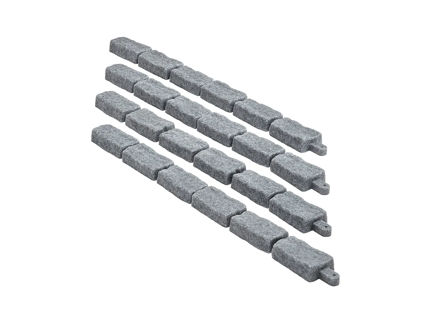 Bordures à Planter SucceBuy Bordure de Jardin Imitation Pierre 1180 x 95 x 57 mm Gris