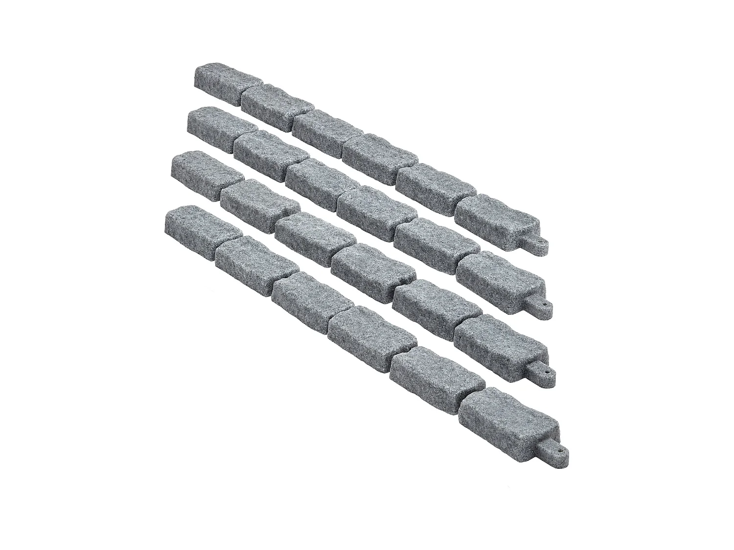 Bordures à Planter SucceBuy Bordure de Jardin Imitation Pierre 1180 x 95 x 57 mm Gris