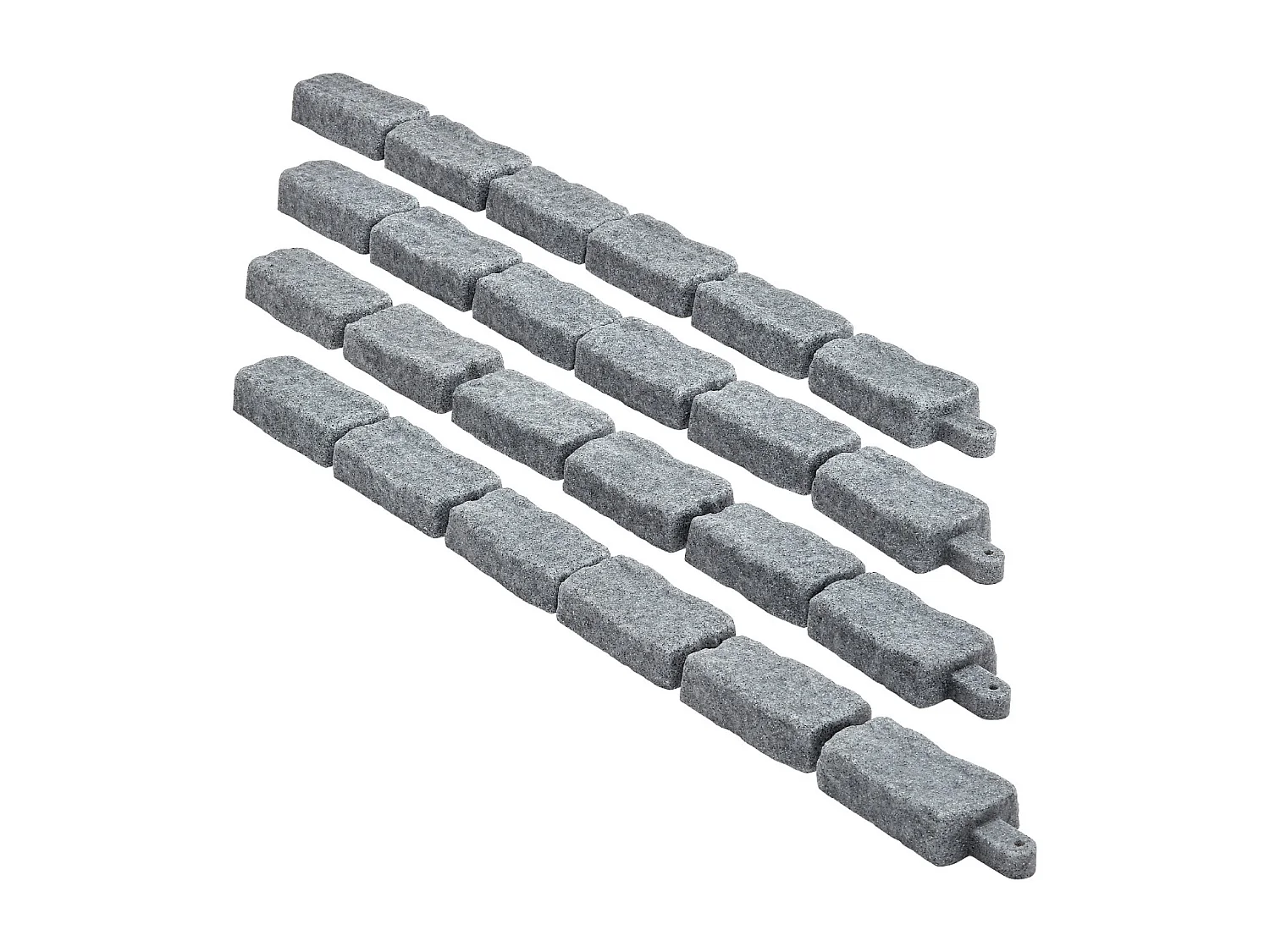 Bordures à Planter SucceBuy Bordure de Jardin Imitation Pierre 1180 x 95 x 57 mm Gris