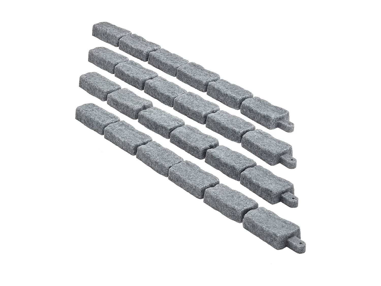 Bordures à Planter SucceBuy Bordure de Jardin Imitation Pierre 1180 x 95 x 57 mm Gris