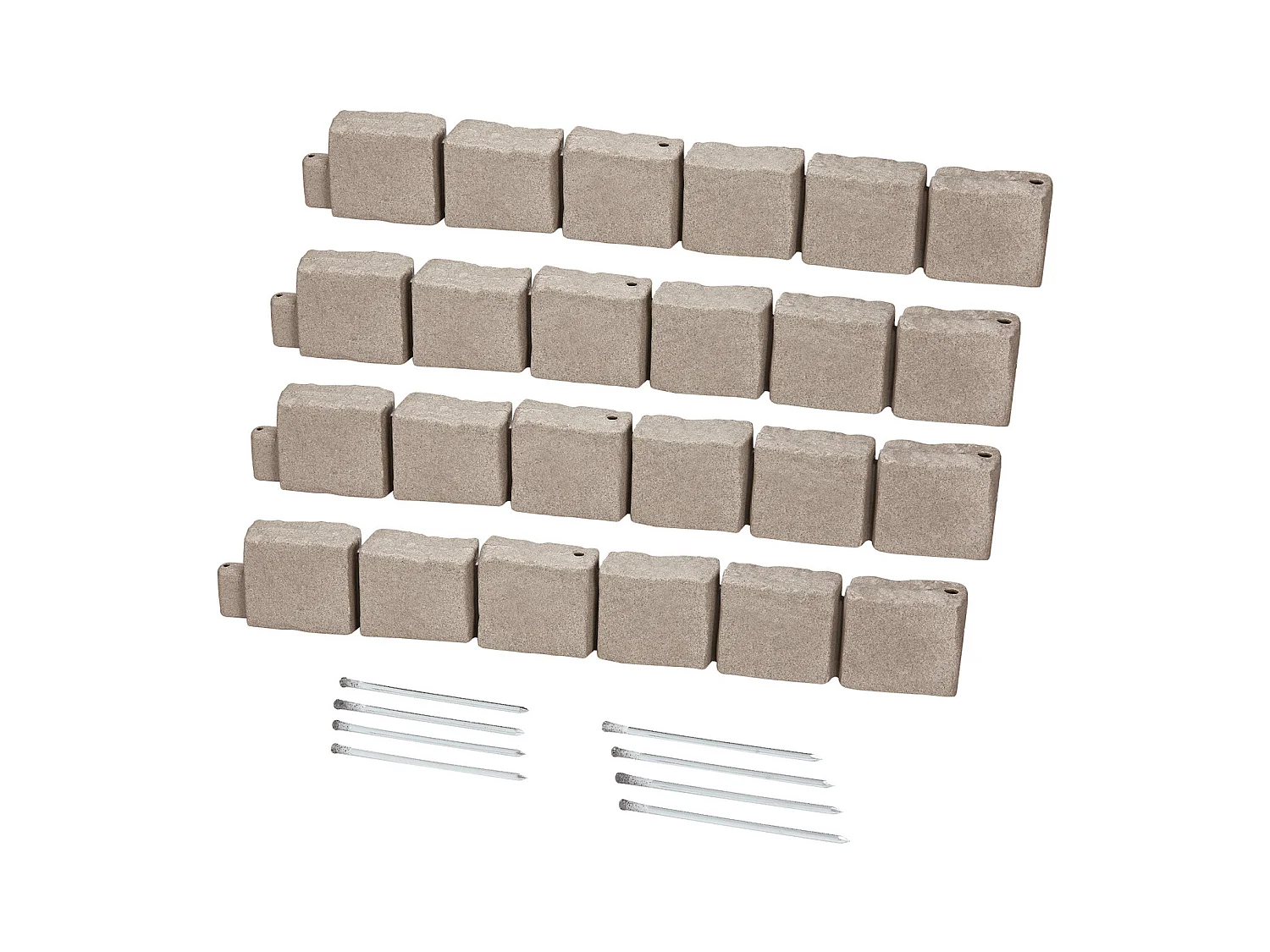Granice do Sadzenia SucceBuy Stone Imitation Garden Edging 1190 x 100 x 155 mm Brązowy