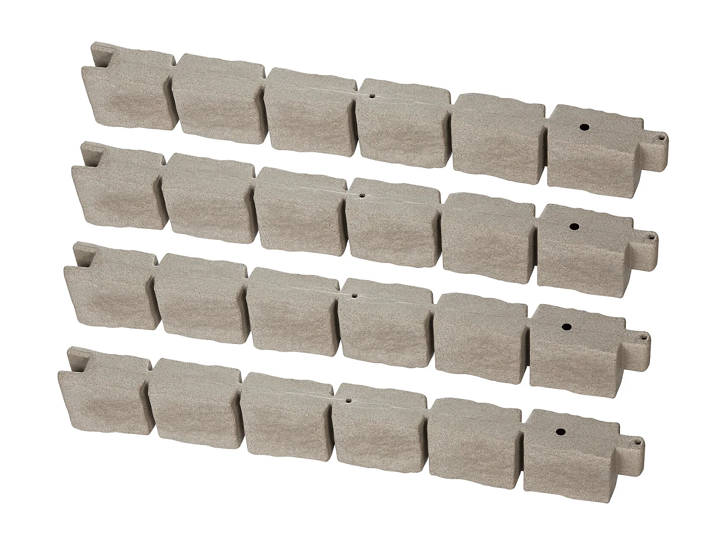 Fronteiras para Plantar SucceBuy Orla de Jardim com Imitação de Pedra Natural 1190 x 100 x 155 mm Castanho