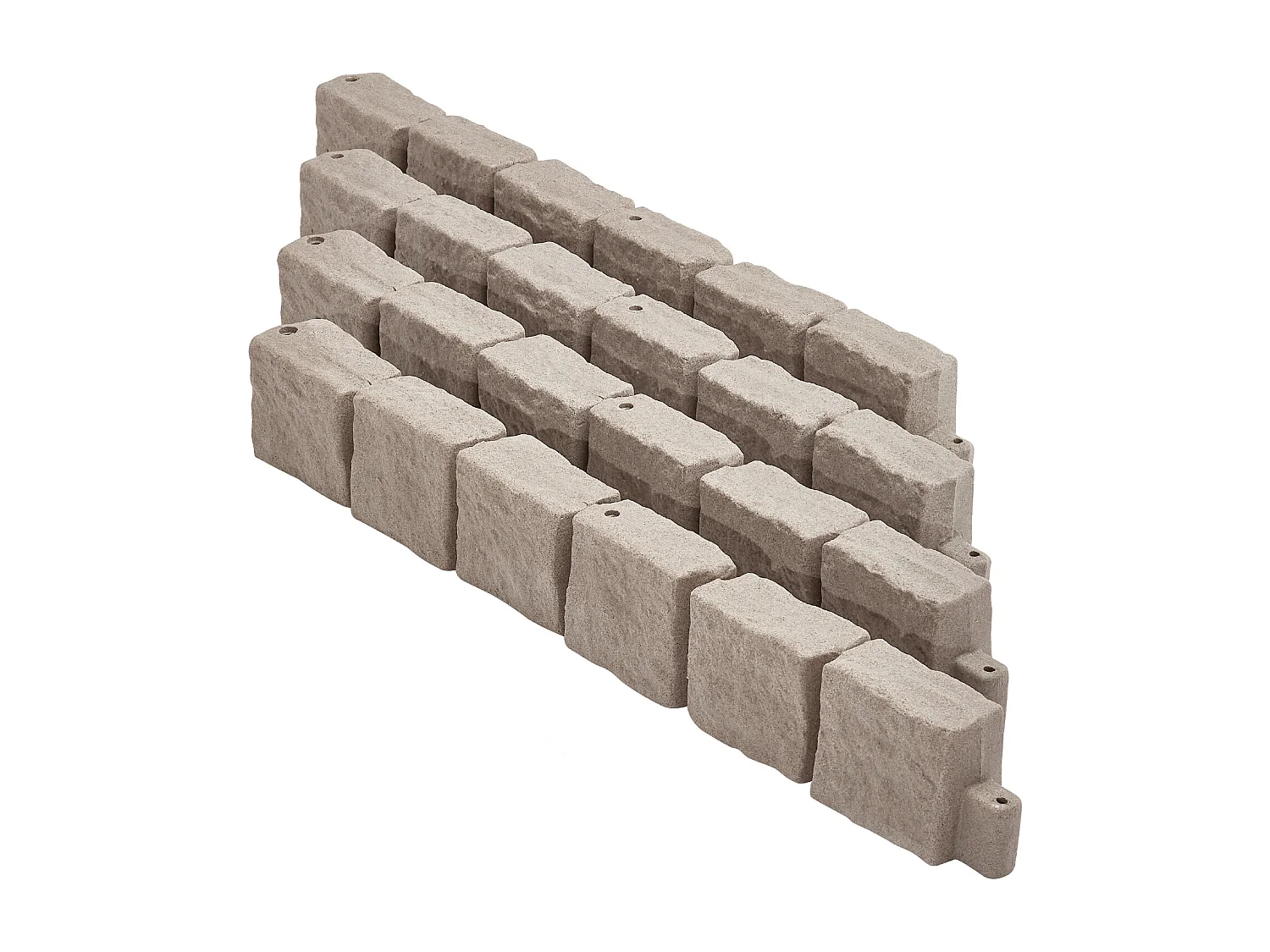 Fronteiras para Plantar SucceBuy Orla de Jardim com Imitação de Pedra Natural 1190 x 100 x 155 mm Castanho