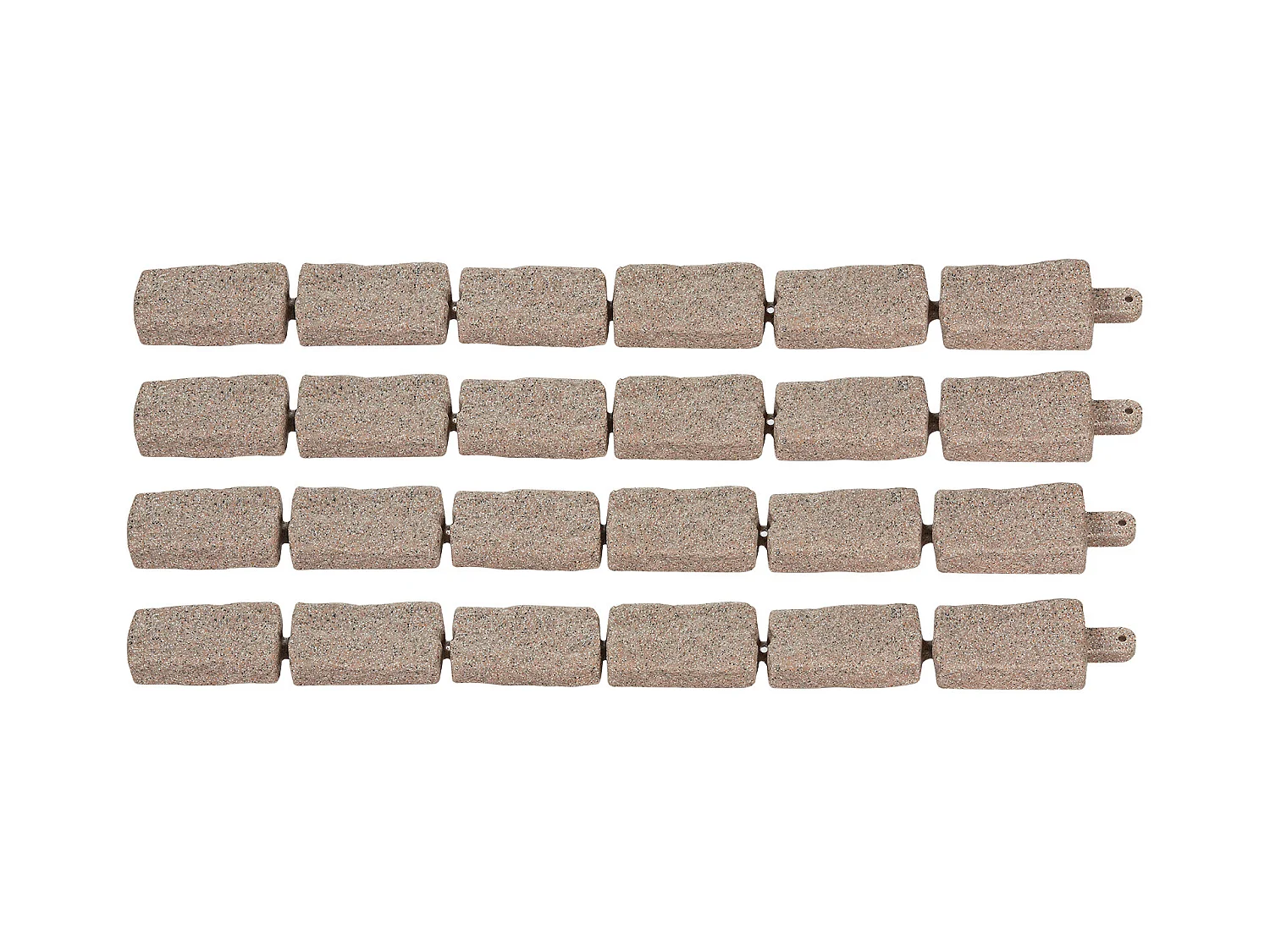 Bordures à Planter SucceBuy Bordure de Jardin Pelouse en Pierre Synthétique 1180 x 95 x 57 mm Marron