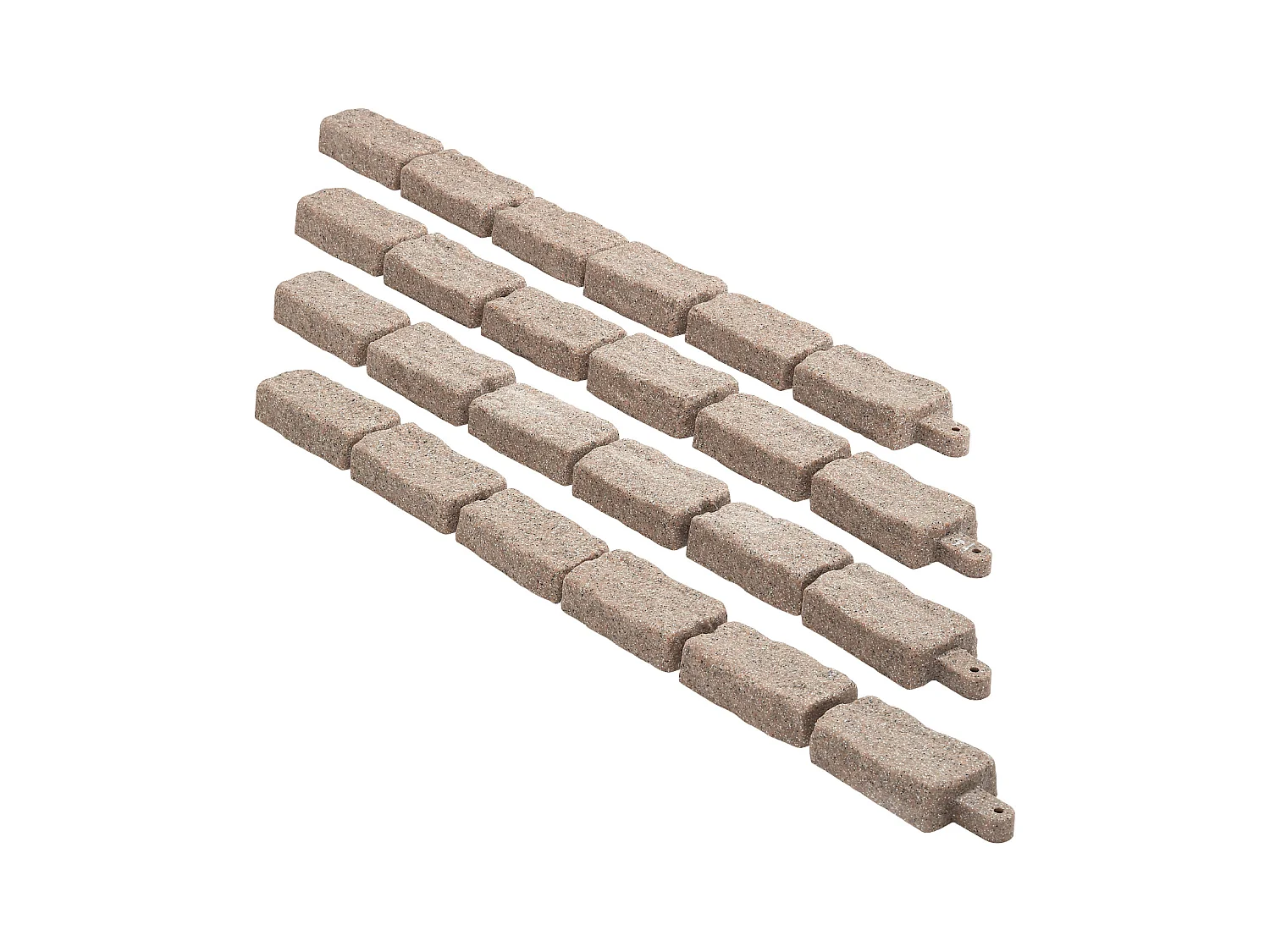 Bordures à Planter SucceBuy Bordure de Jardin Pelouse en Pierre Synthétique 1180 x 95 x 57 mm Marron