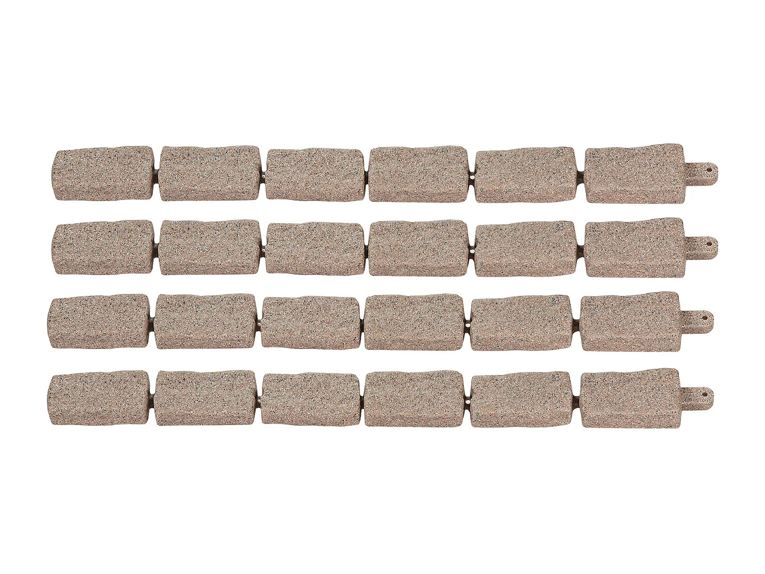 Bordures à Planter SucceBuy Bordure de Jardin Pelouse en Pierre Synthétique 1180 x 95 x 57 mm Marron