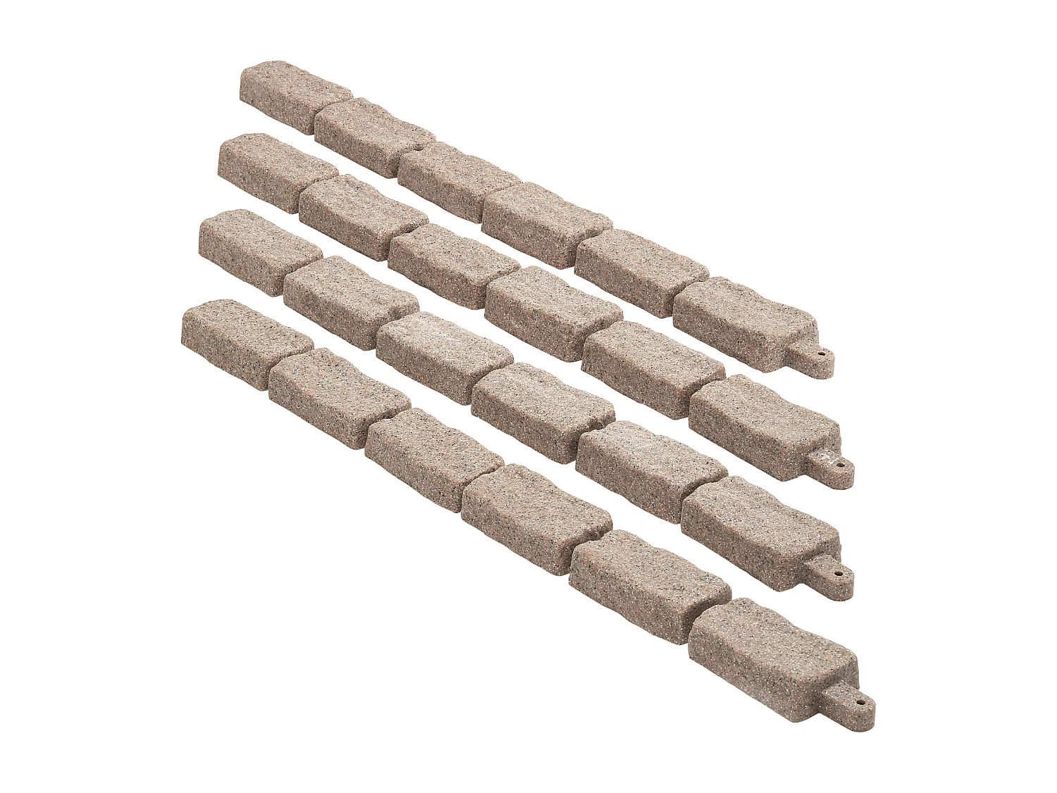 Bordures à Planter SucceBuy Bordure de Jardin Pelouse en Pierre Synthétique 1180 x 95 x 57 mm Marron