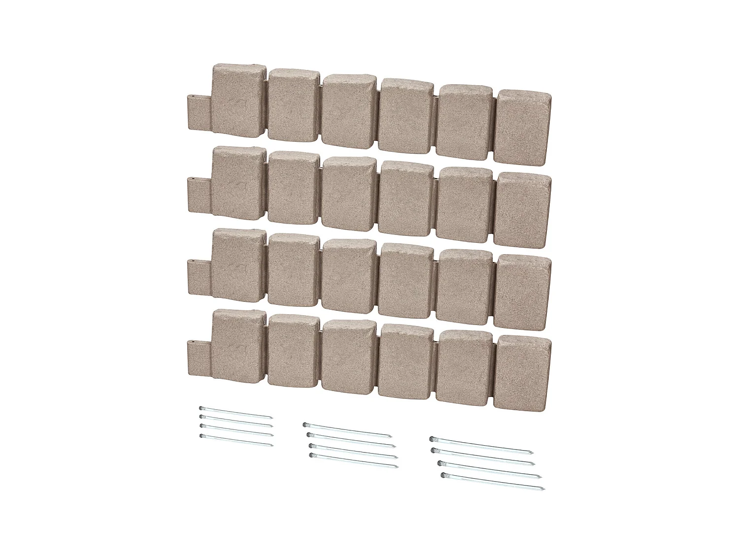 Bordures à Planter SucceBuy Bordure de Jardin Imitation Pierre Naturelle 1200 x 100 x 230 mm