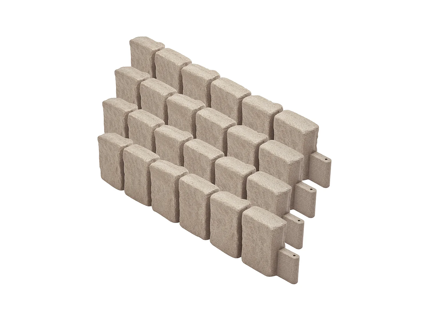 Bordures à Planter SucceBuy Bordure de Jardin Imitation Pierre Naturelle 1200 x 100 x 230 mm