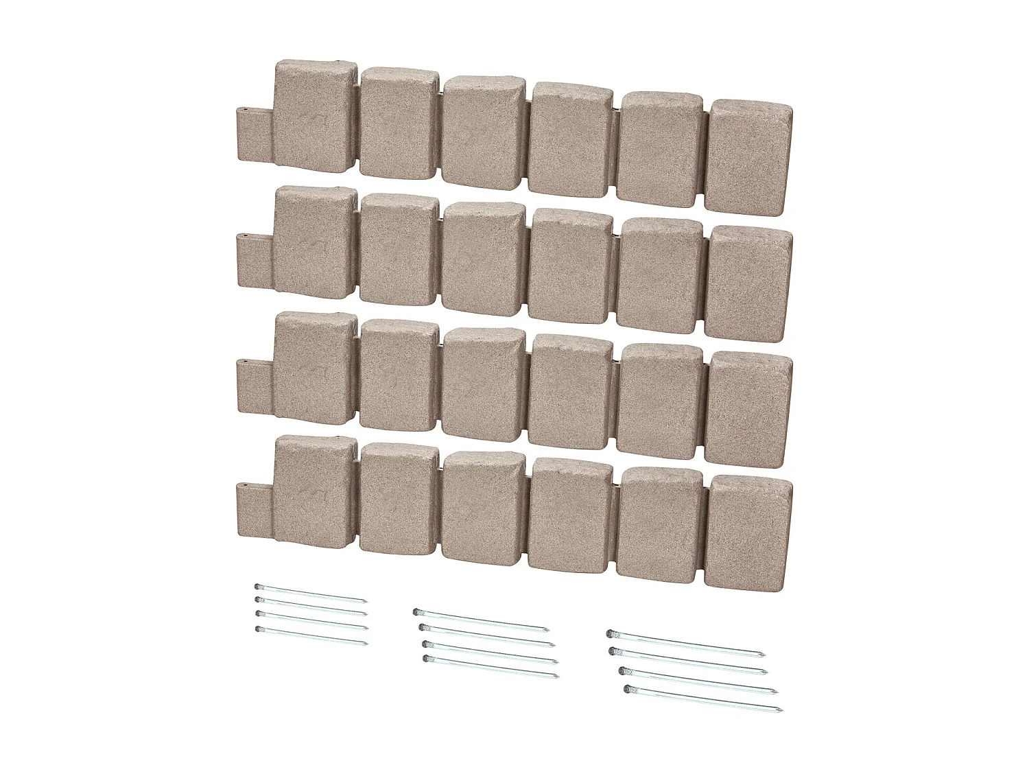 Bordures à Planter SucceBuy Bordure de Jardin Imitation Pierre Naturelle 1200 x 100 x 230 mm