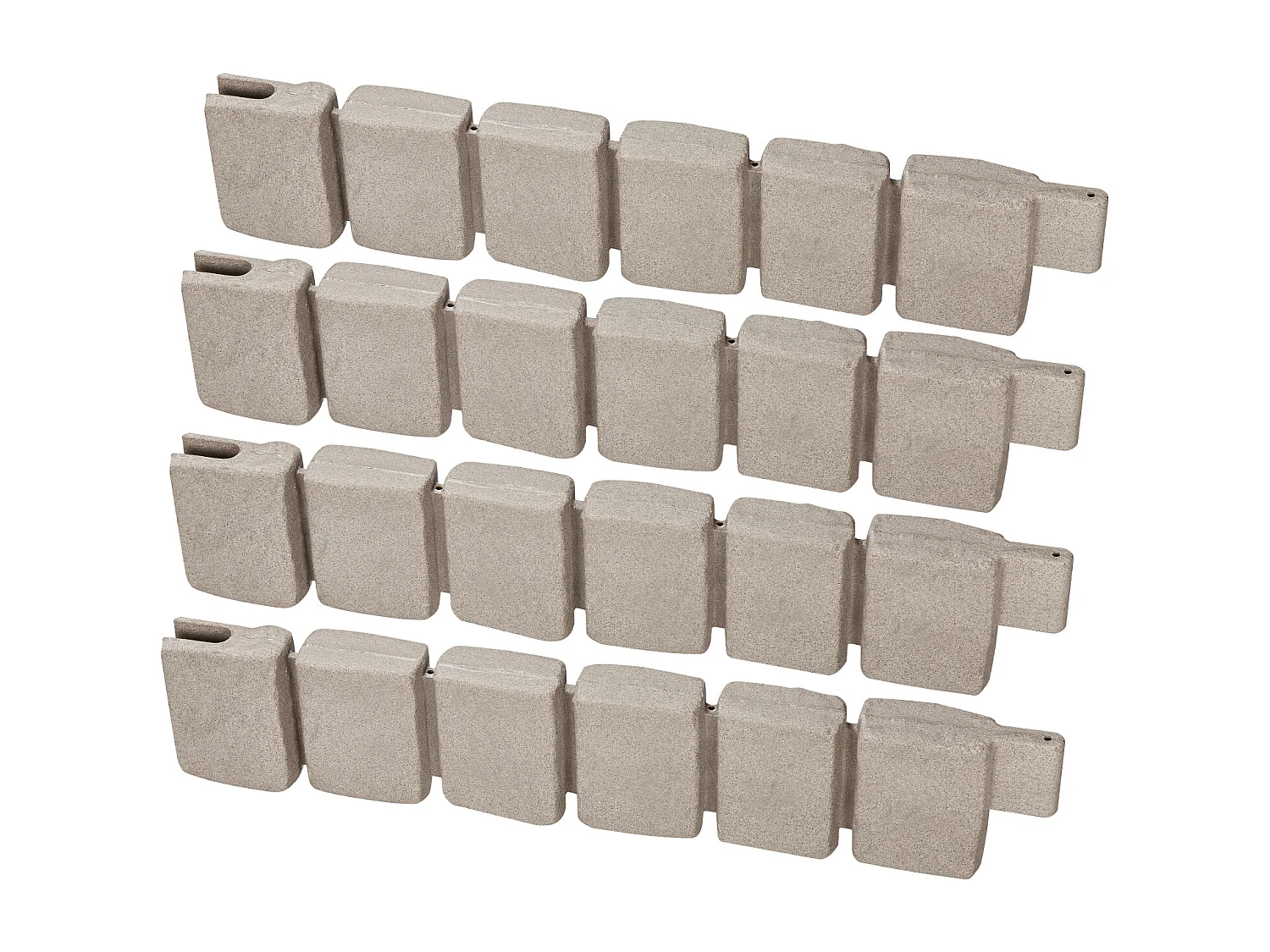 Bordures à Planter SucceBuy Bordure de Jardin Imitation Pierre Naturelle 1200 x 100 x 230 mm