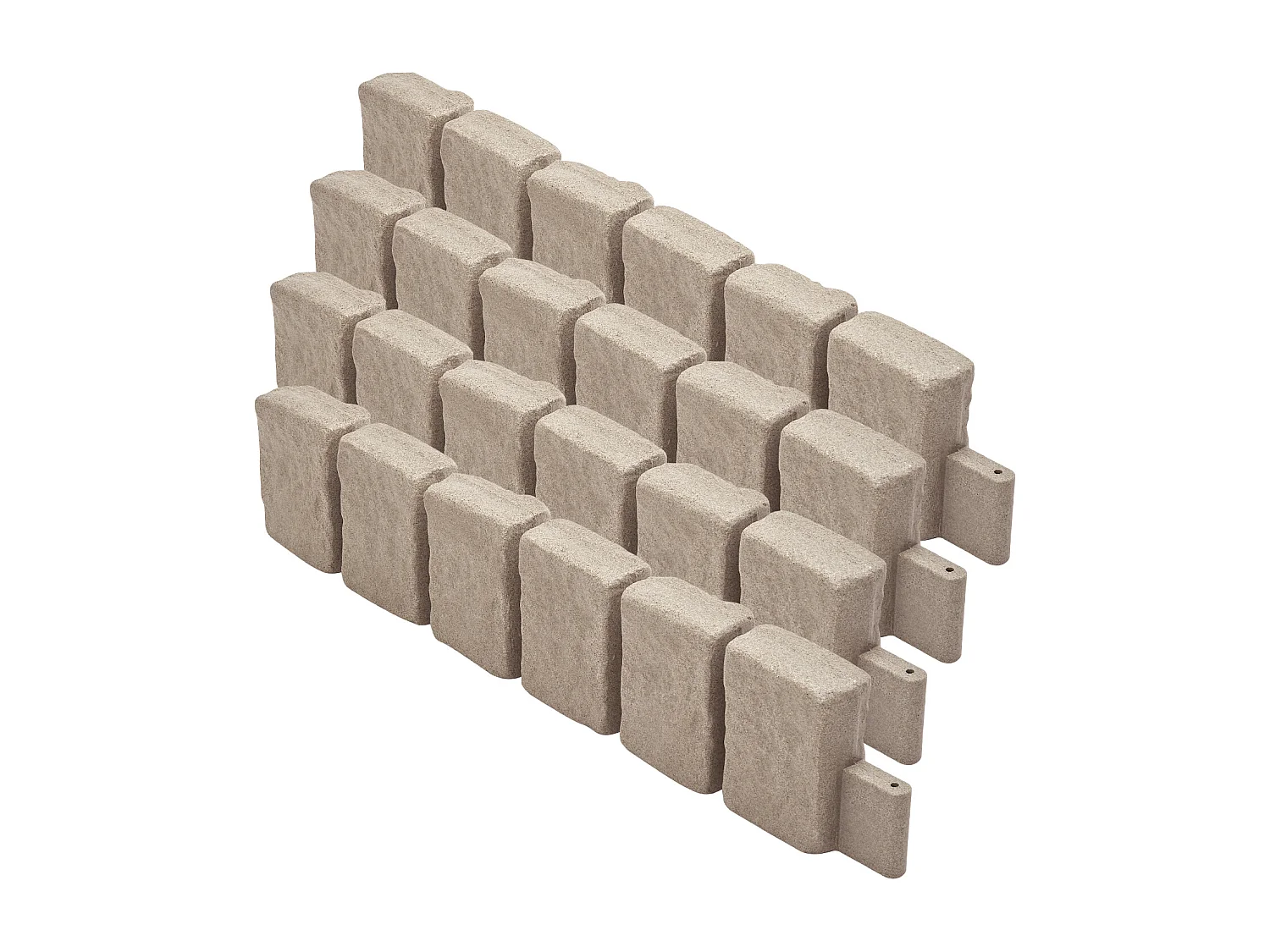 Bordures à Planter SucceBuy Bordure de Jardin Imitation Pierre Naturelle 1200 x 100 x 230 mm