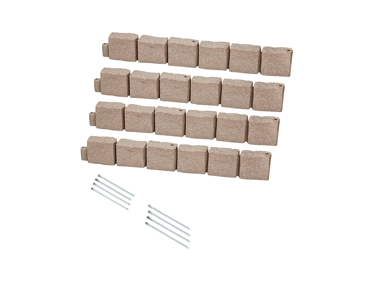 Bordures à Planter SucceBuy Bordure de Jardin en Pierre Synthétique 1190 x 100 x 155 mm