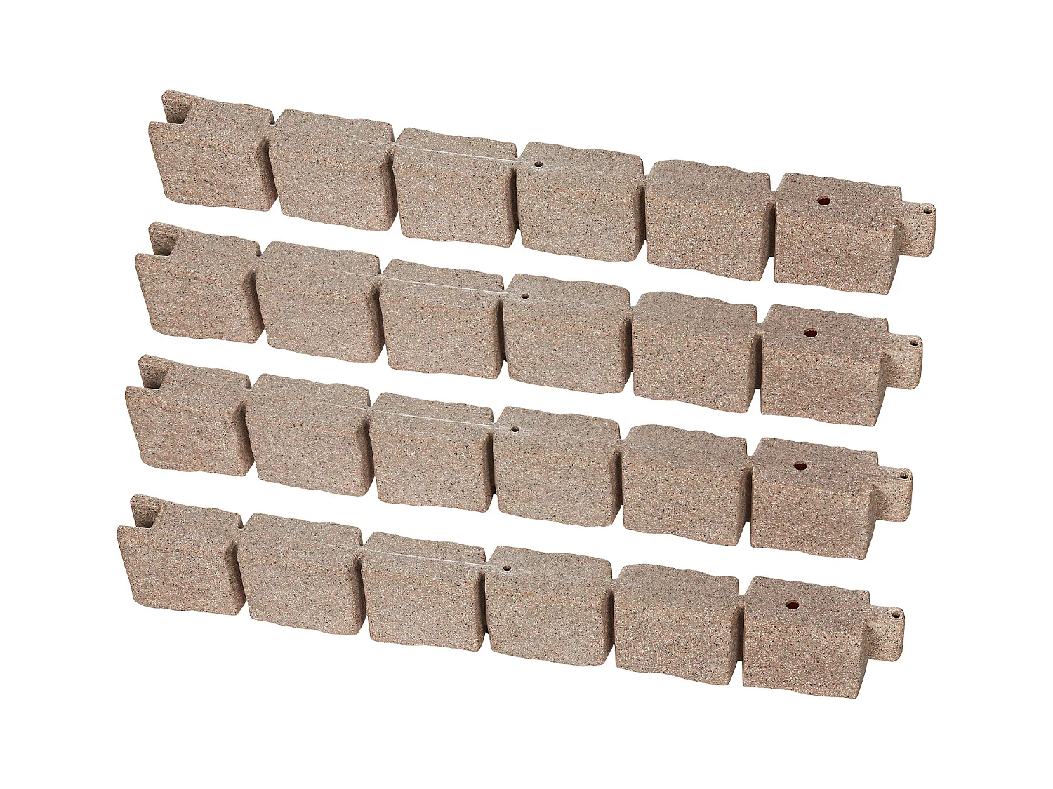 Bordures à Planter SucceBuy Bordure de Jardin en Pierre Synthétique 1190 x 100 x 155 mm