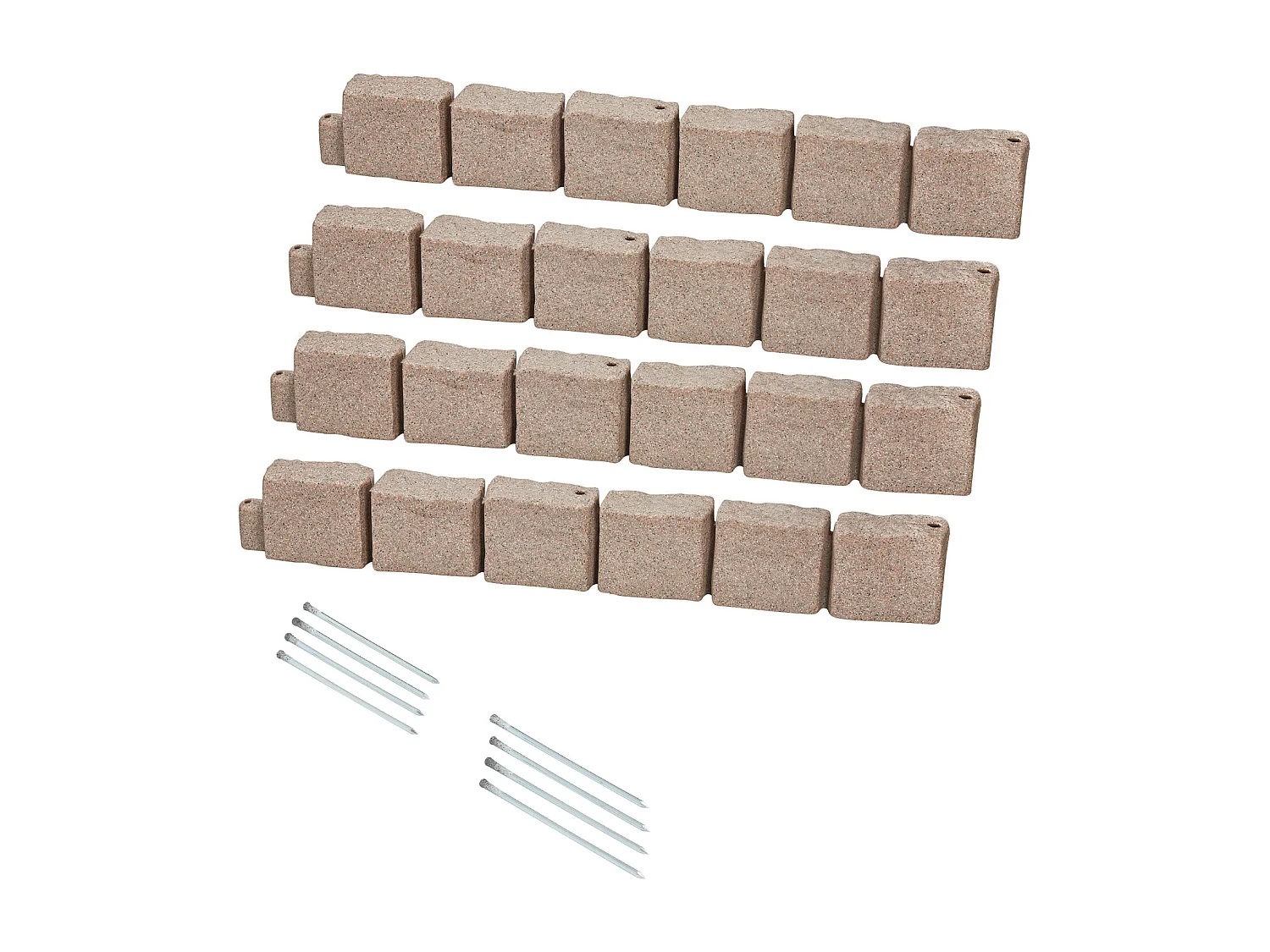 Bordures à Planter SucceBuy Bordure de Jardin en Pierre Synthétique 1190 x 100 x 155 mm