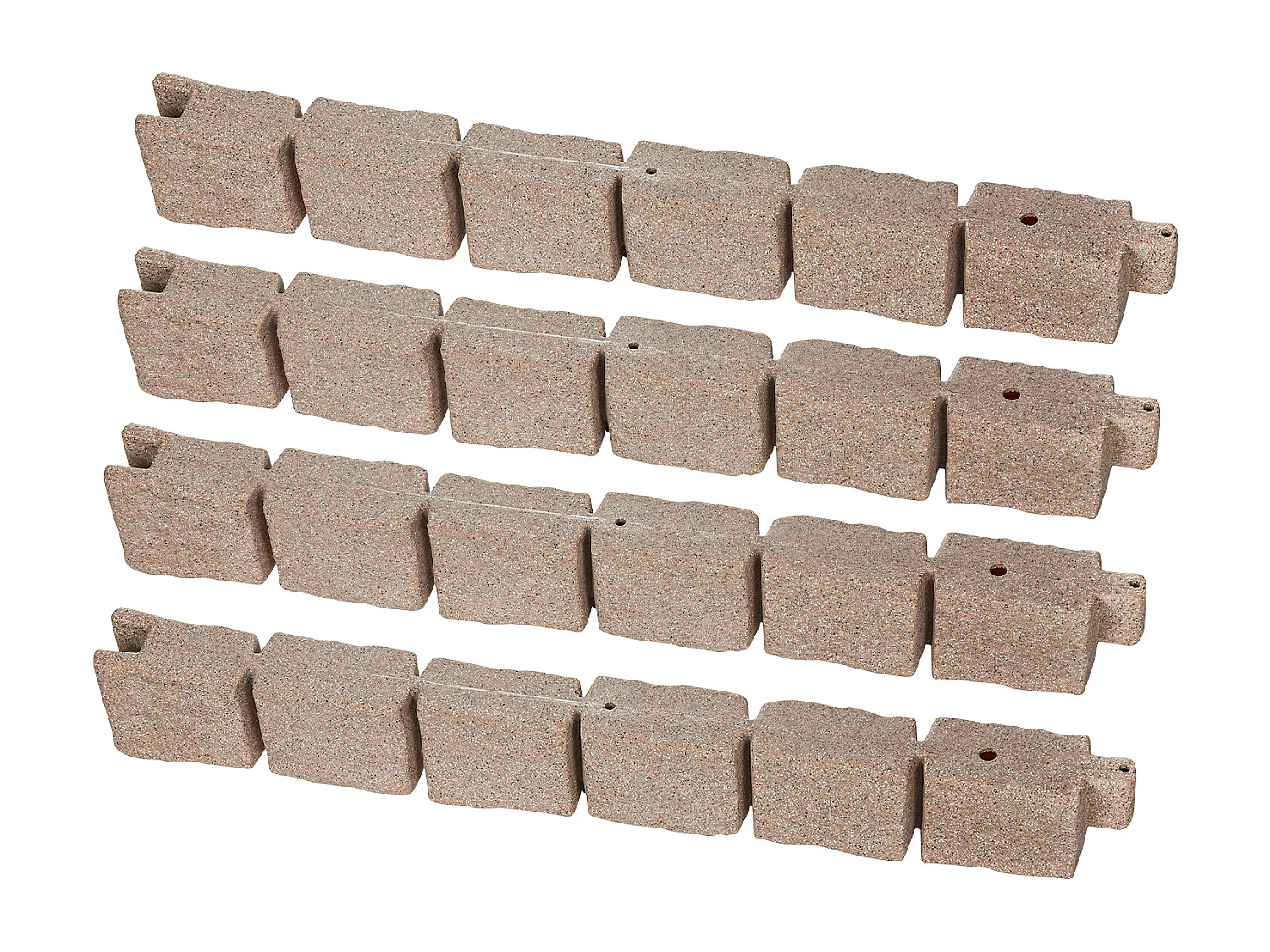 Bordures à Planter SucceBuy Bordure de Jardin en Pierre Synthétique 1190 x 100 x 155 mm