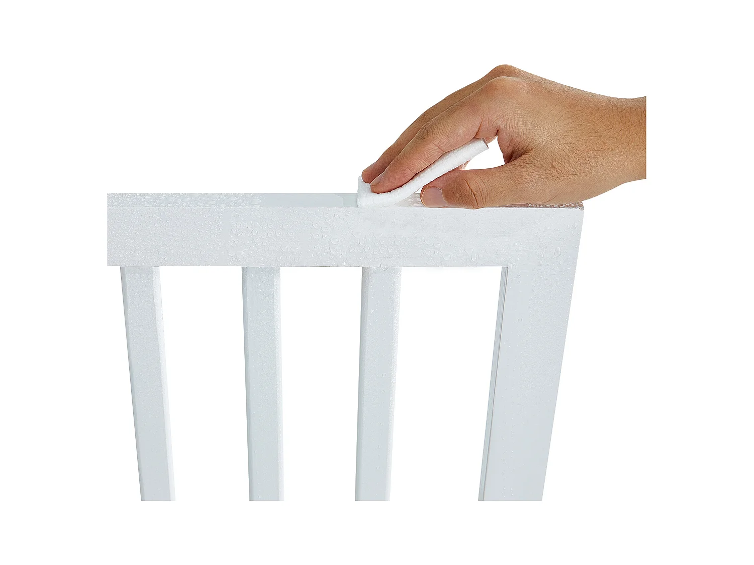 Barrière de Sécurité SucceBuy 61x 204 cm Porte pour Chien Pliable et Autoportante, Barrière pour Animaux de Compagnie, Blanche