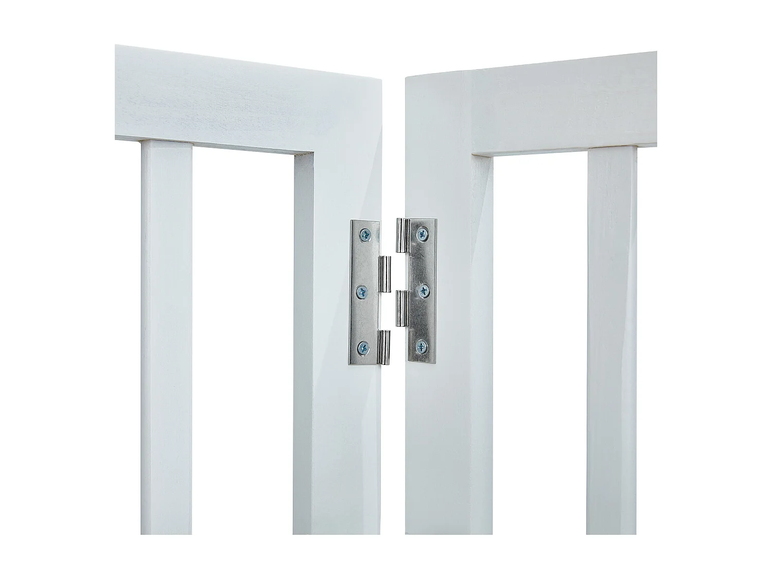 Barrière de Sécurité SucceBuy 61x 204 cm Porte pour Chien Pliable et Autoportante, Barrière pour Animaux de Compagnie, Blanche