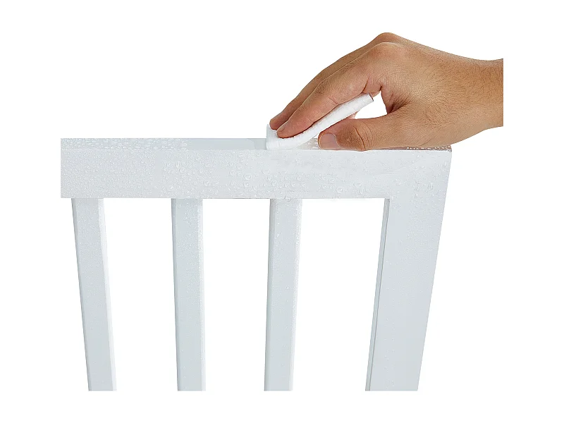 Sicherheitsbarriere SucceBuy 61 x 204 cm Faltbare und Selbststehende Tür für Hunde, Barriere für Haustiere, Weiß