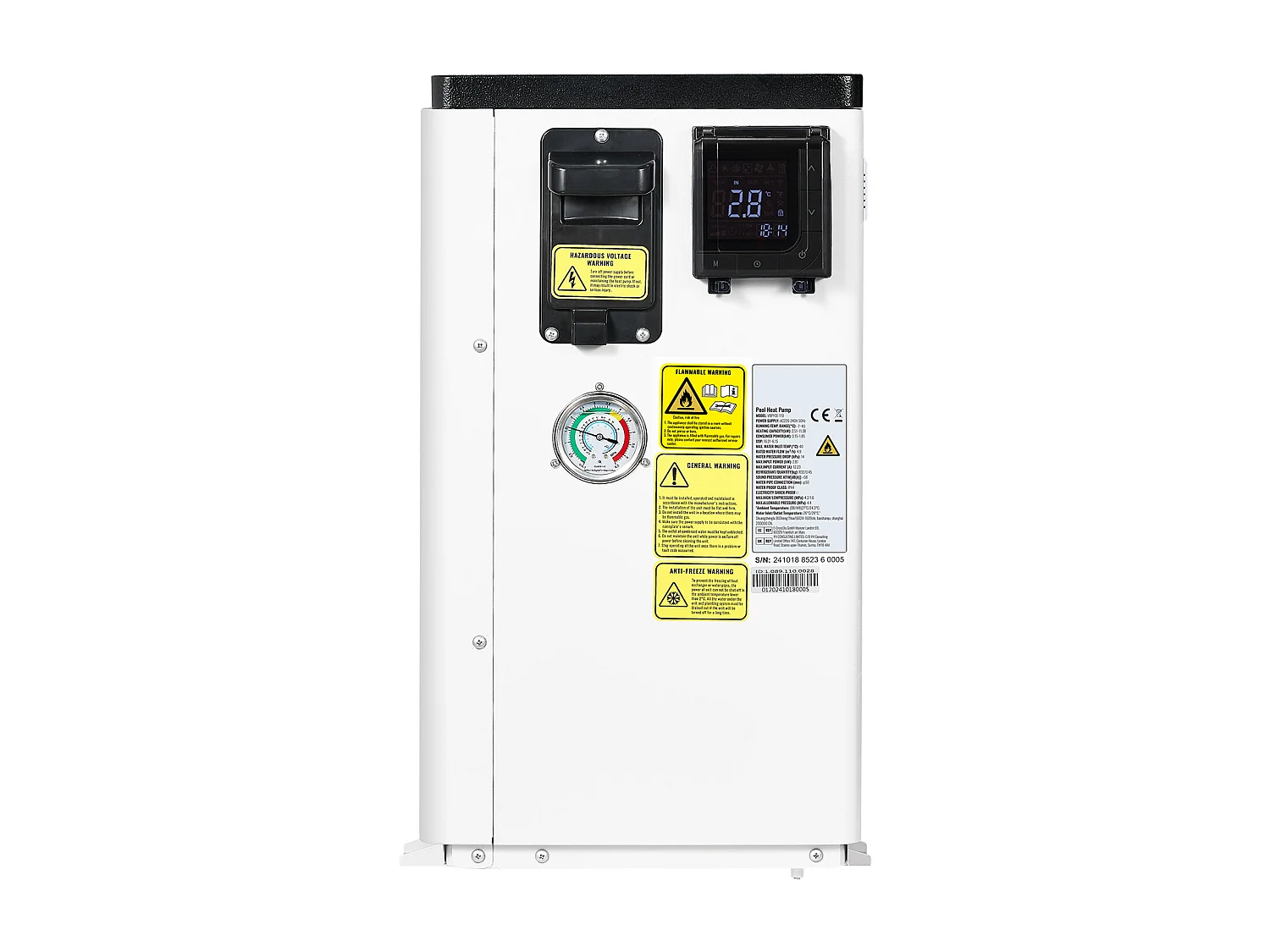 Bomba de Calor Eléctrica para Piscina SucceBuy 2,51 - 11,38 kW con Frecuencia Variable y Ahorro de Energía